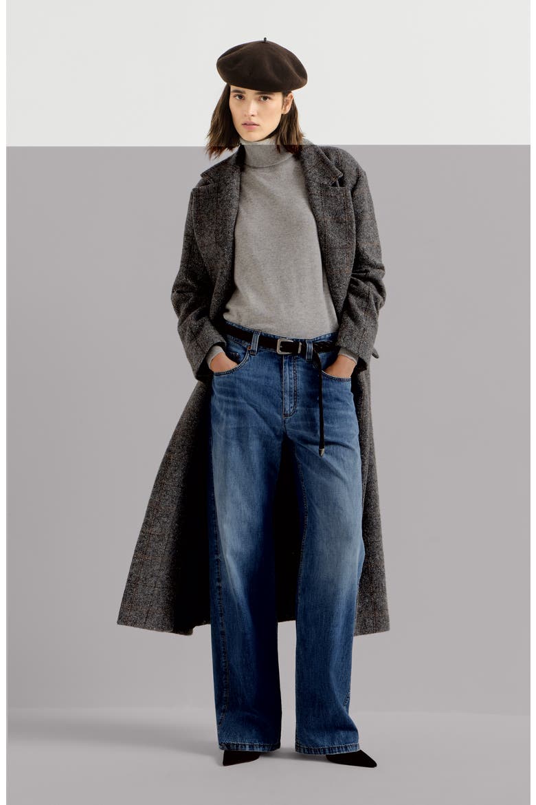 Lightweight denim contemporary loose trousers, Alternate, color, Denim