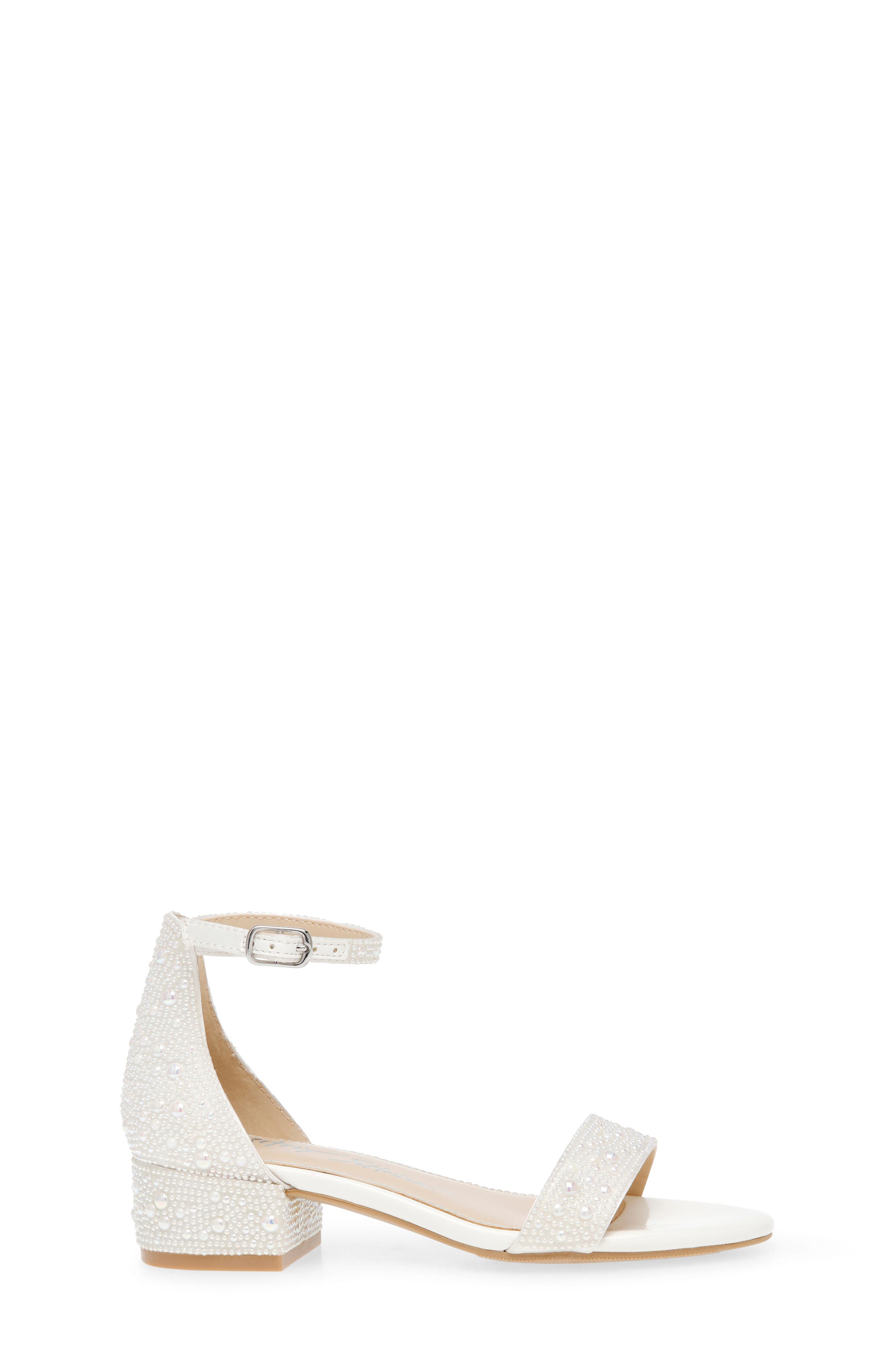 Betsey Johnson Rhinestone Ankle Strap Sandal, Alternate, color, 