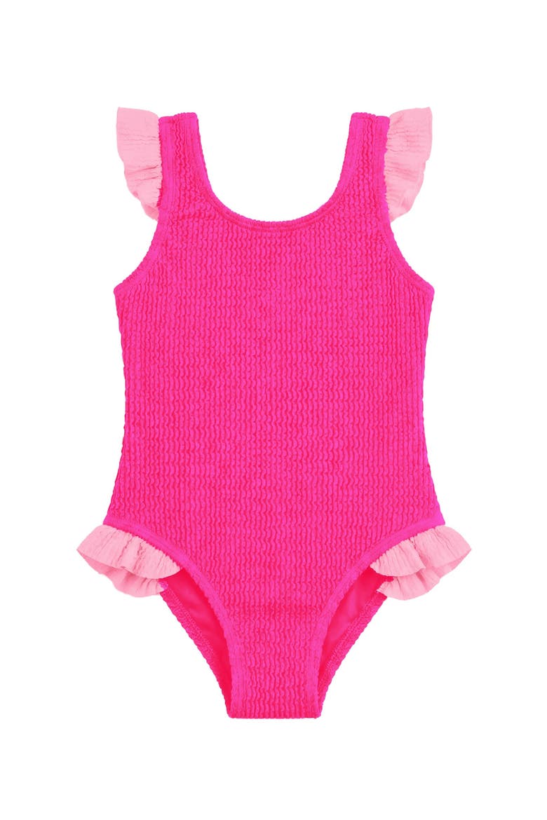 Toddler Crinkle Ruffle One Piece, Main, color, Fuschia