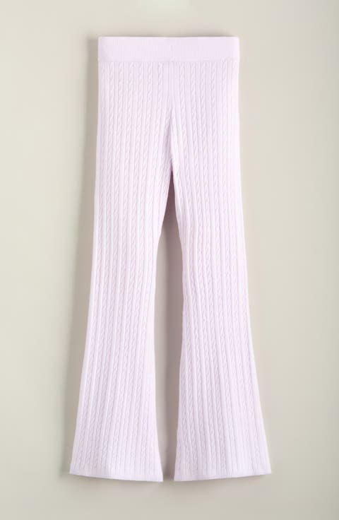 Kids' Cable Knit Flare Leg Pants