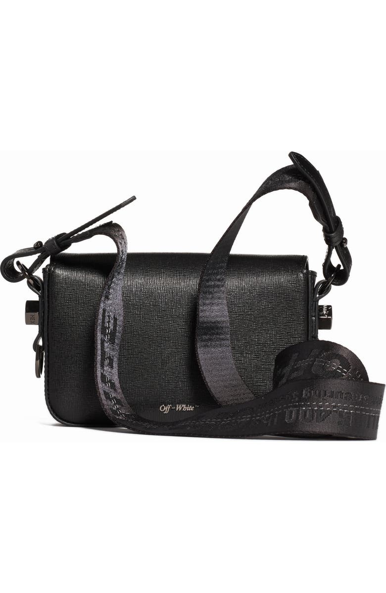 Off-White Diagonal Stripe Mini Flap Bag, Alternate, color,