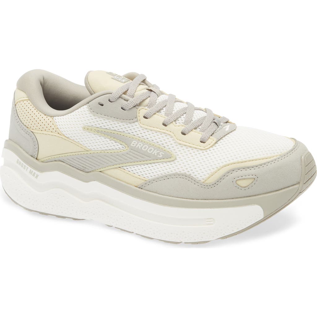 Brooks Ghost Max Se Running Sneaker In London Fog/green Haze/coconut