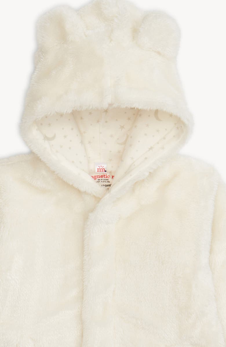 Magnetic Me Cloudy Minky Faux Fur Bear Hooded Jacket, Alternate, color, White