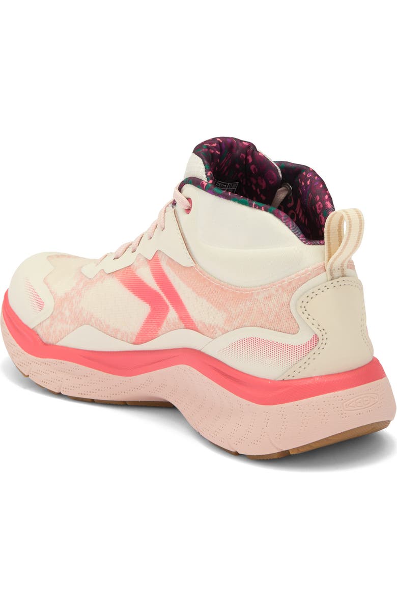 KEEN Leiki Waterproof Mid Hiking Boot, Alternate, color, Birch/ Cameo Rose