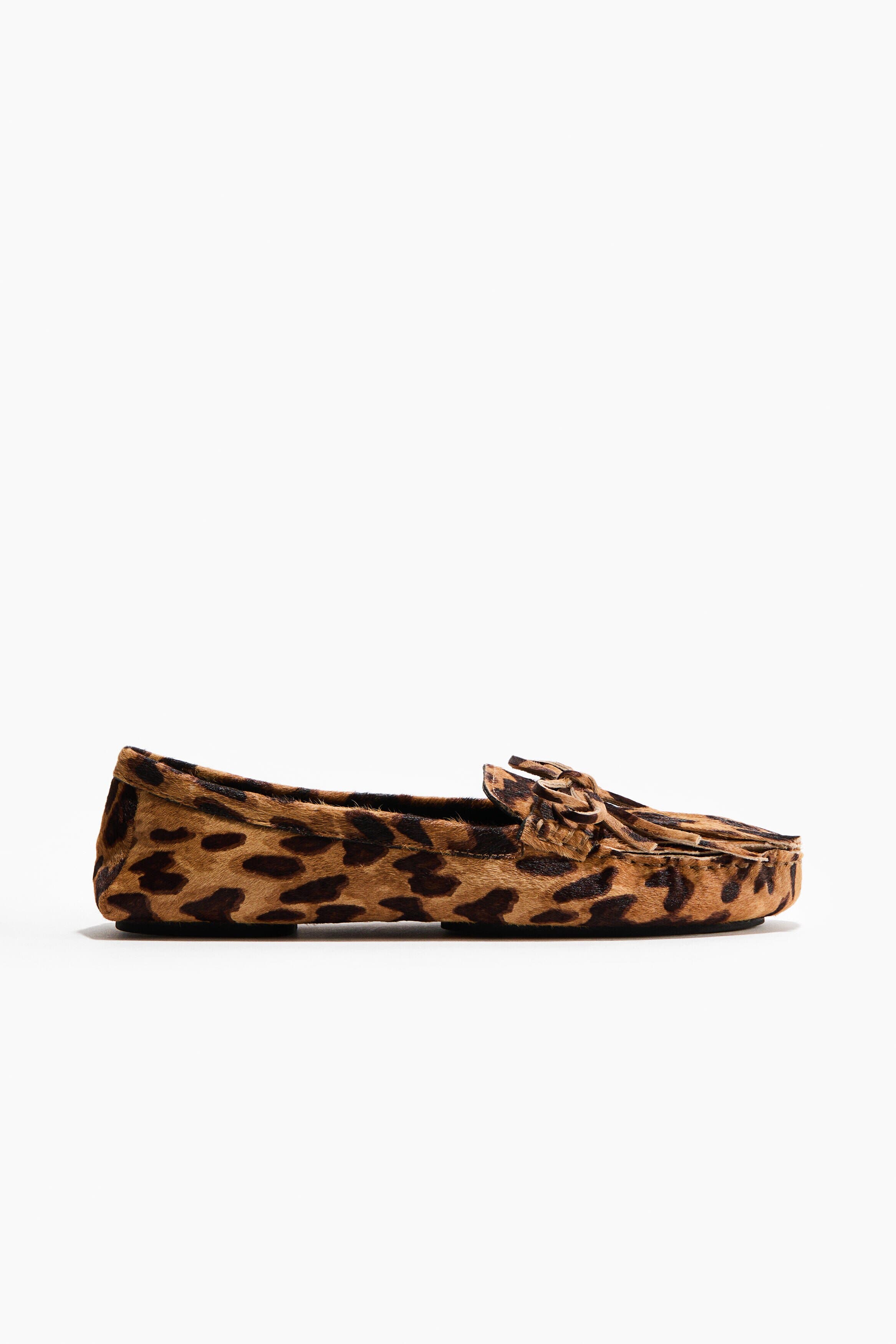 Fringed Loafers, Alternate, color, Beige/faux leopard