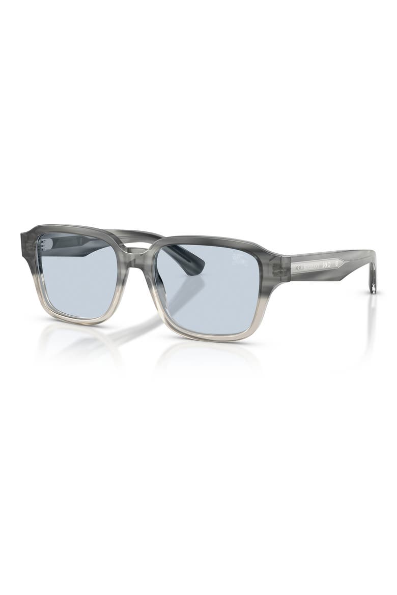53mm Square Sunglasses, Alternate, color, STRIPED GREY GRADIENT / AZURE