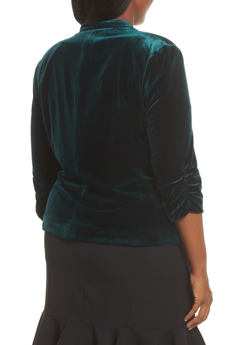 Velvet Blazer, Alternate, color, HUNTER