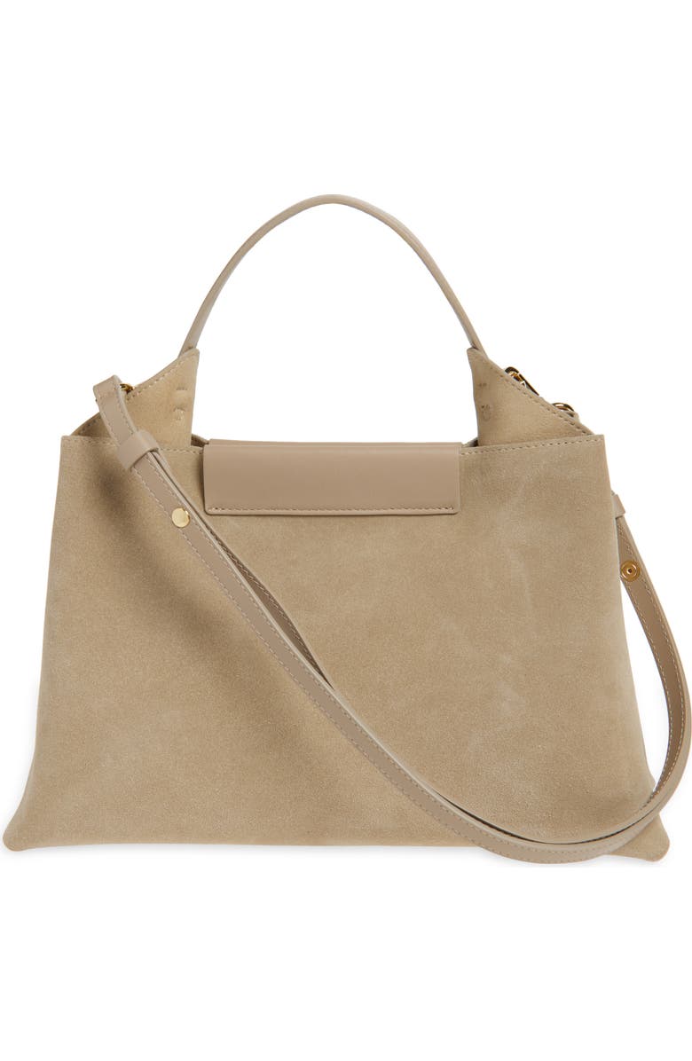 Ree Projects Medium Elieze Suede Top Handle Bag, Alternate, color, Sandstone