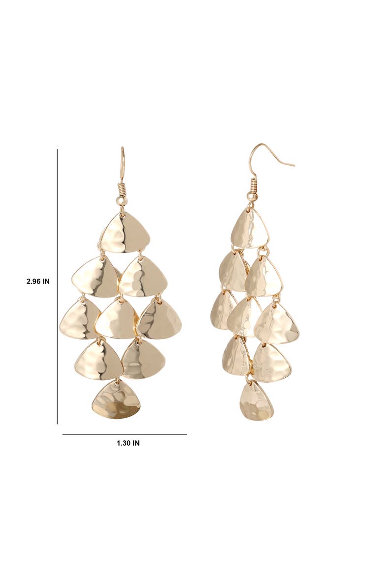 BCBGeneration Layered Triangle Drop Earrings, Alternate, color, Gold