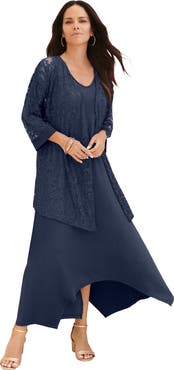 Roaman's Lace Jacket Dress Set