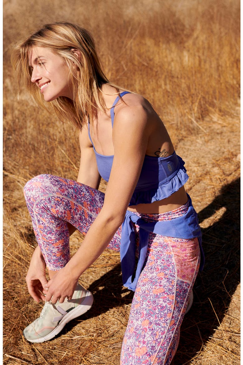 Free People FP Movement Plie All Day Sports Bra, Alternate, color, AFRICAN VIOLET