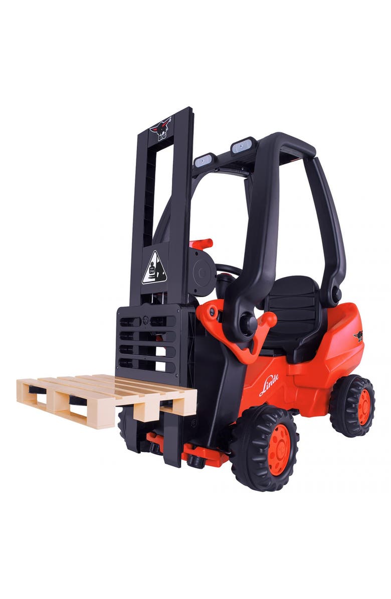 BIG Linde Forklift Pedal Ride On, Warehouse & Farm Toy Vehicle, Alternate, color, Multicolored