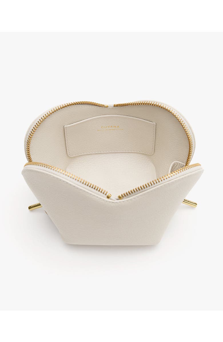 Cuyana Mini Heart Case, Alternate, color, Ecru