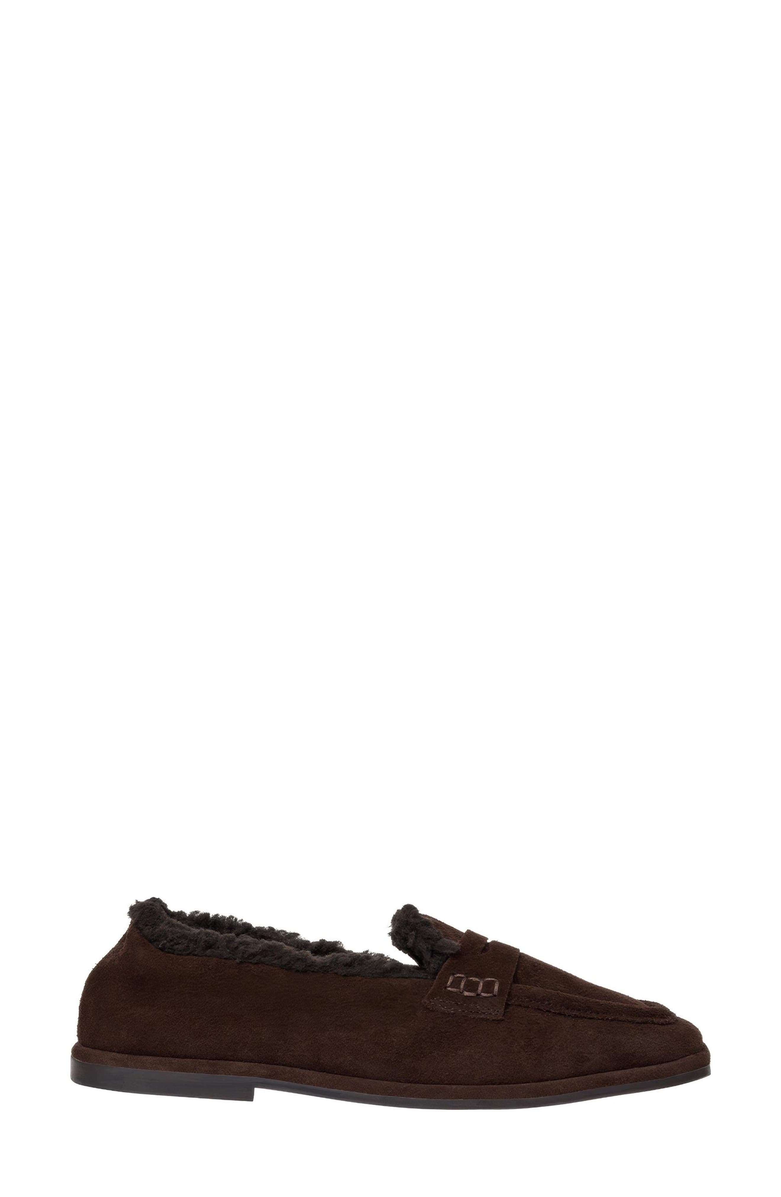Phoebe Suede Loafer, Alternate, color, DARK BROWN SUEDE
