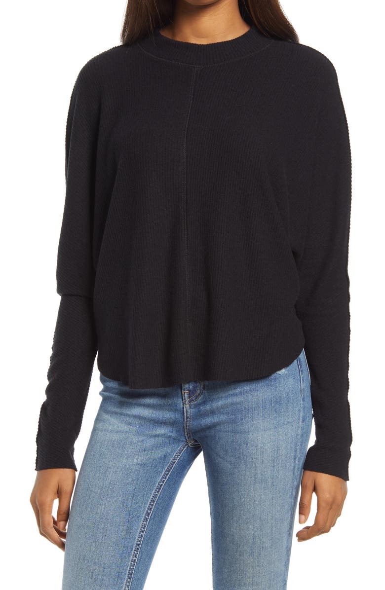 Treasure & Bond Mock Neck Rib Pullover, Main, color,