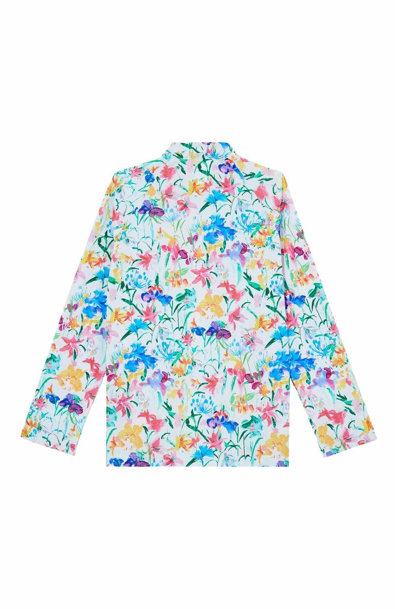 Vilebrequin Kids' Happy Flowers Zipper Long Sleeves Rashguard, Alternate, color, 