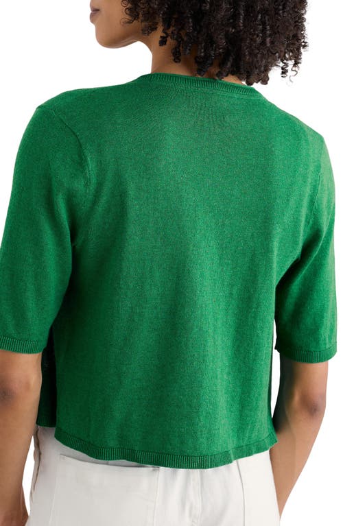 Seasalt Cornwall Maria Organic Cotton Crop Cardigan In Green