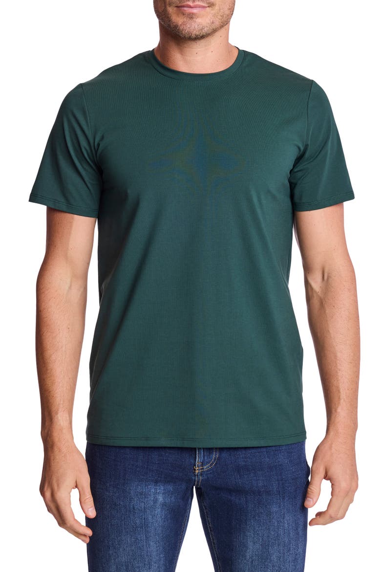 Lucas Crewneck T-Shirt, Main, color, FOREST GREEN