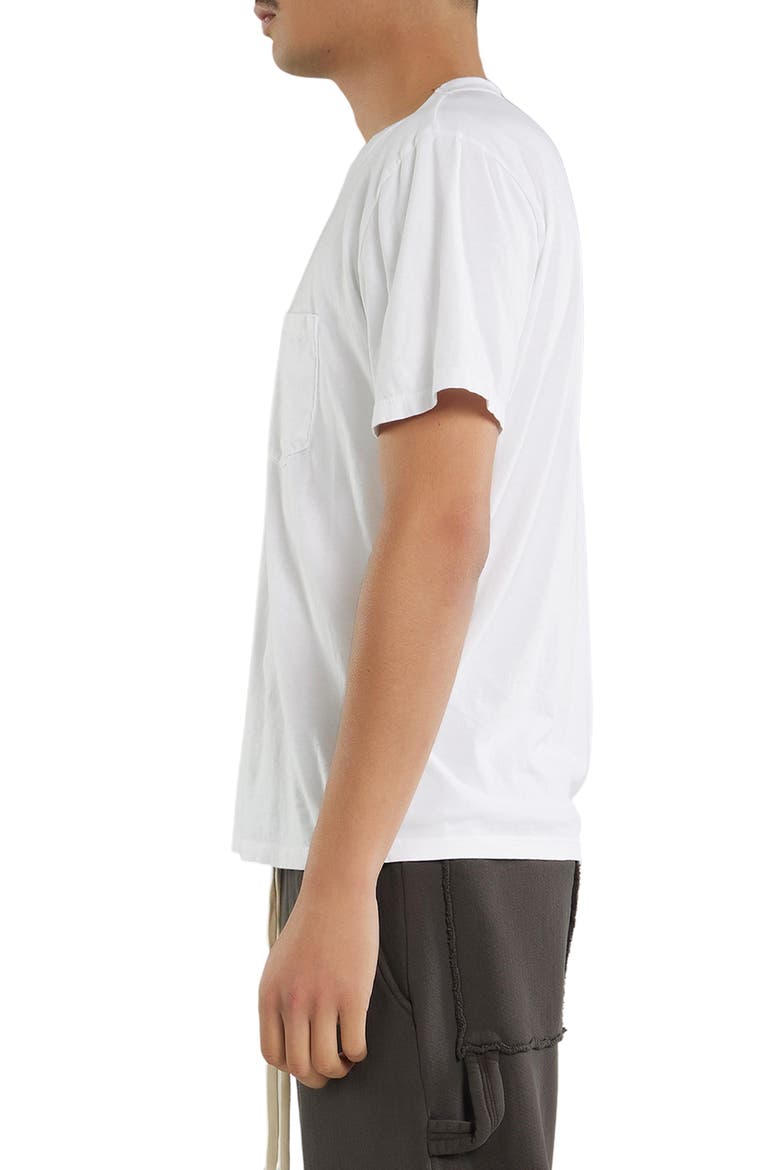 Lightweight Binded Neck Classic Pocket Tee, Alternate, color, White