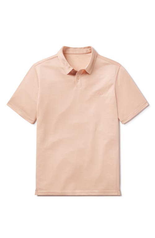The Normal Brand Performance Piqué Polo In Dusty Rose