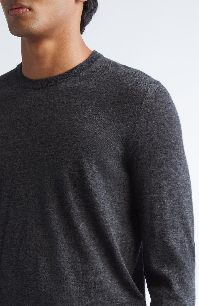 TOM FORD Fine Gauge Cashmere & Silk Crewneck Sweater, Alternate, color, Ig680 Light Charcoal