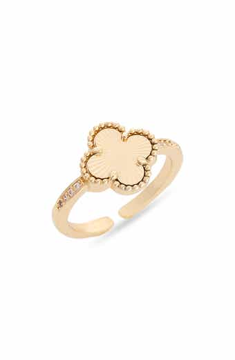 Beaded Clover Ring