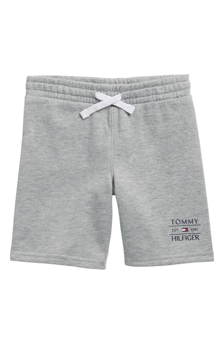 Tommy Hilfiger Kids' Stacked Logo Knit Shorts, Main, color, Grey Heather