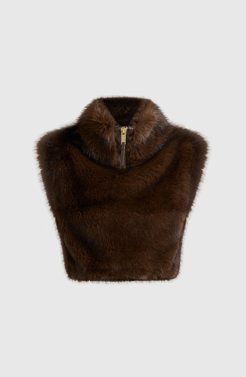 Nayla High Neck Fur Jumper