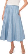 Halogen® Pintuck Panel Midi Skirt