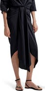 A.L.C. Rhodes Cotton Pleated Waist Asymmetric Skirt