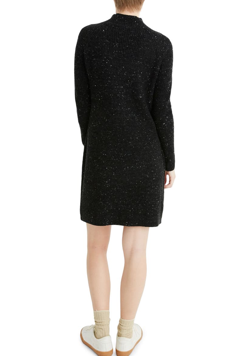 Donegal Rolled Mock Neck Sweater Dress, Alternate, color, DONEGAL COAL