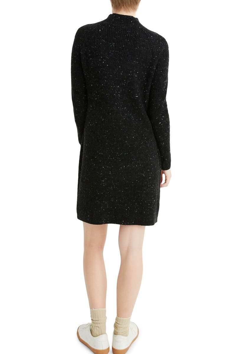 Madewell Donegal Rolled Mock Neck Sweater Dress, Alternate, color,