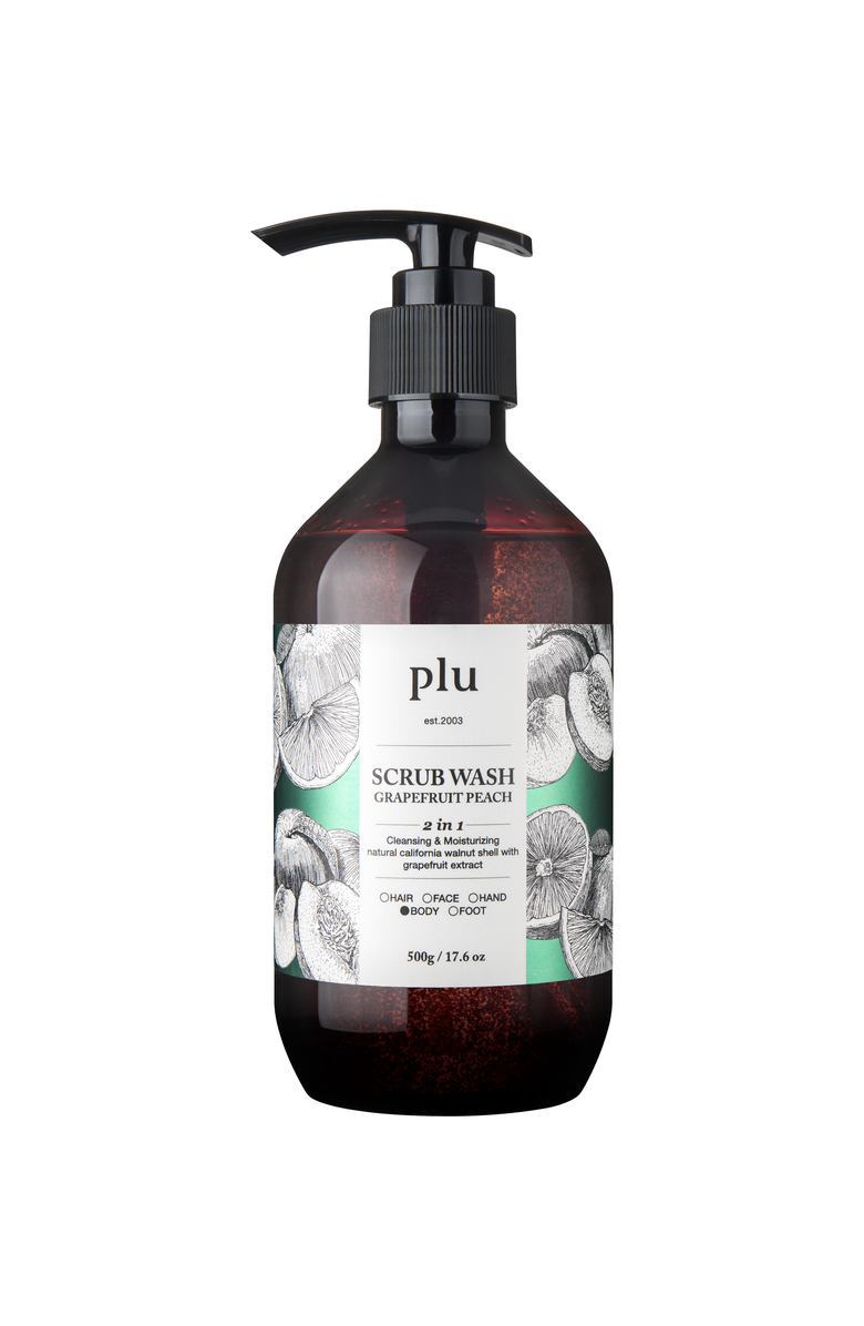 Plu Scrub Wash Grapefruit Peach, Main, color, NO COLOR