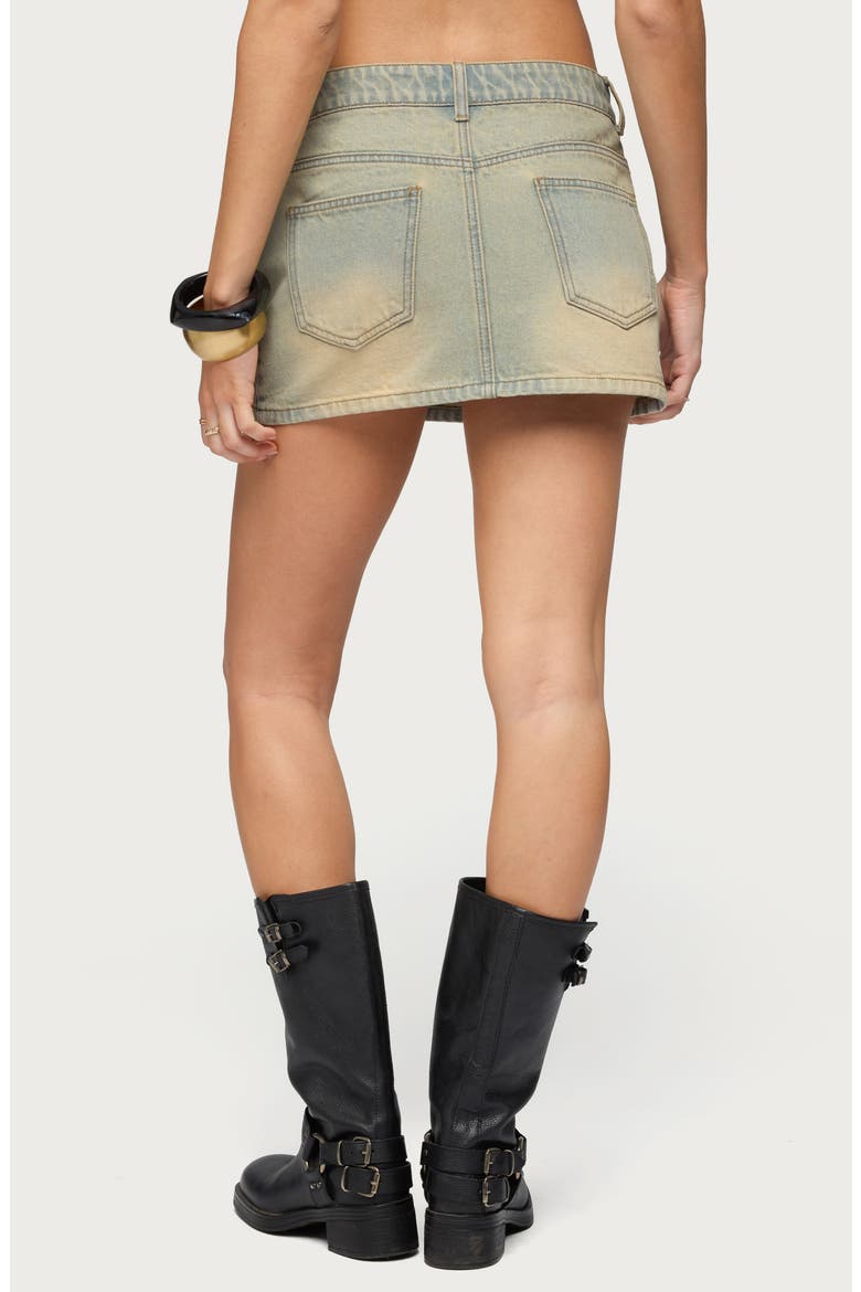 Chiara Denim Miniskirt, Alternate, color, TINTED-DENIM