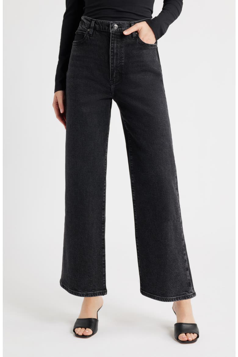 The Wide High Waist Ankle Wide Leg Jeans, Main, color, DECO