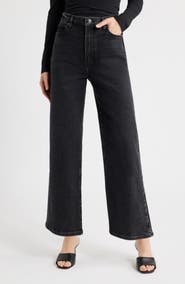 FRAME The Wide High Waist Ankle Wide Leg Jeans
