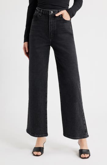 Frame The Wide High Waist Ankle Wide Leg Jeans