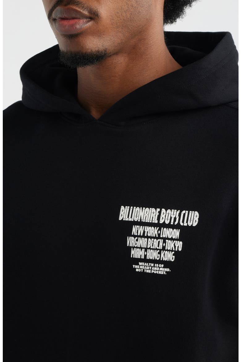 Satellite Graphic Cotton Hoodie, Alternate, color, BLACK