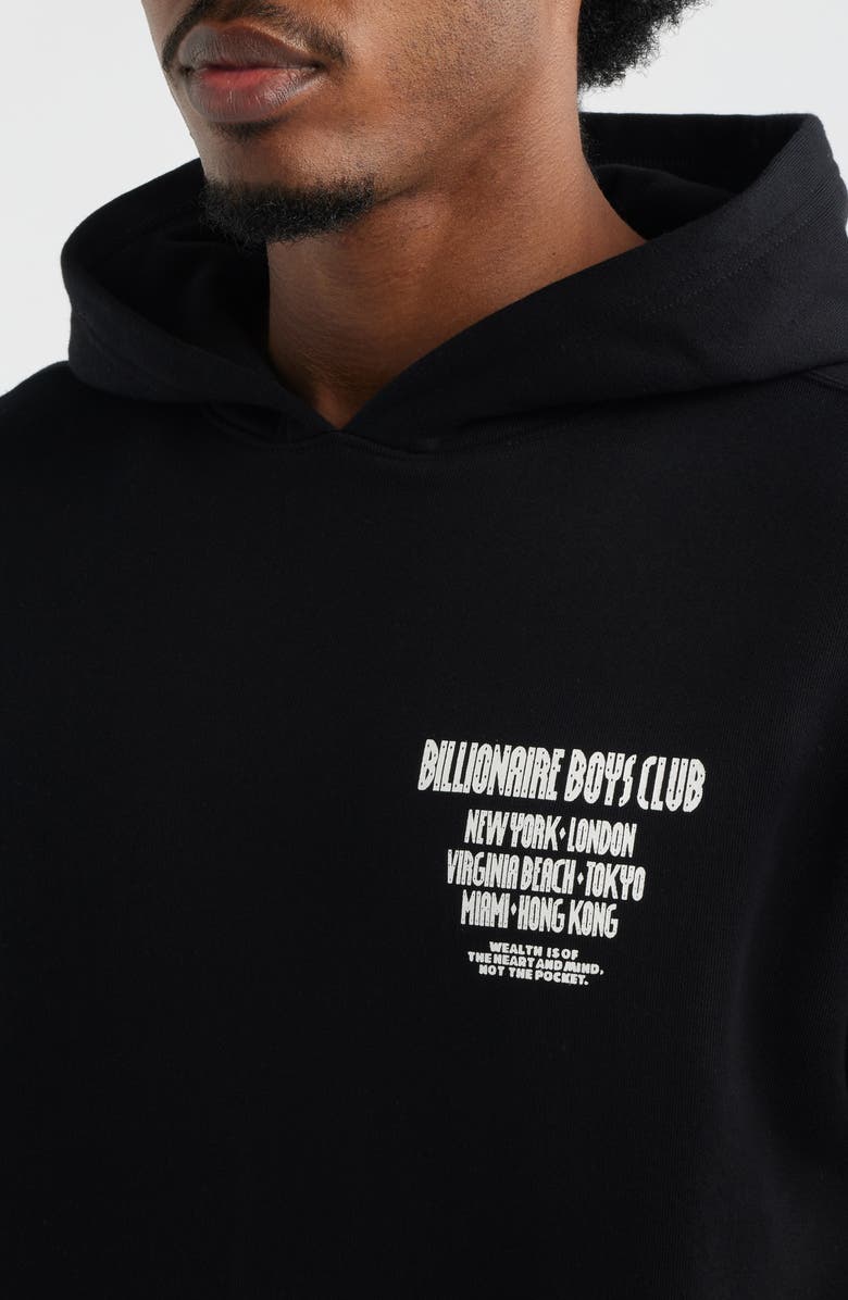 Billionaire Boys Club Satellite Graphic Cotton Hoodie, Alternate, color, Black