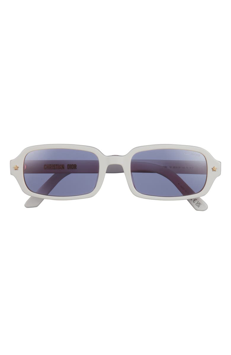 DIOR 'DiorPacific S3I Rectangular Sunglasses, Main, color, White/ Other / Blue