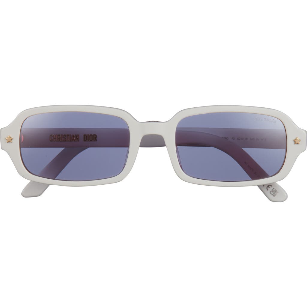Dior Pacific S3i 52mm Rectangular Sunglasses In Blue