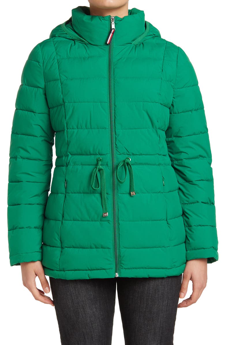 Tommy Hilfiger Cinch Waist Puffer Jacket, Alternate, color,
