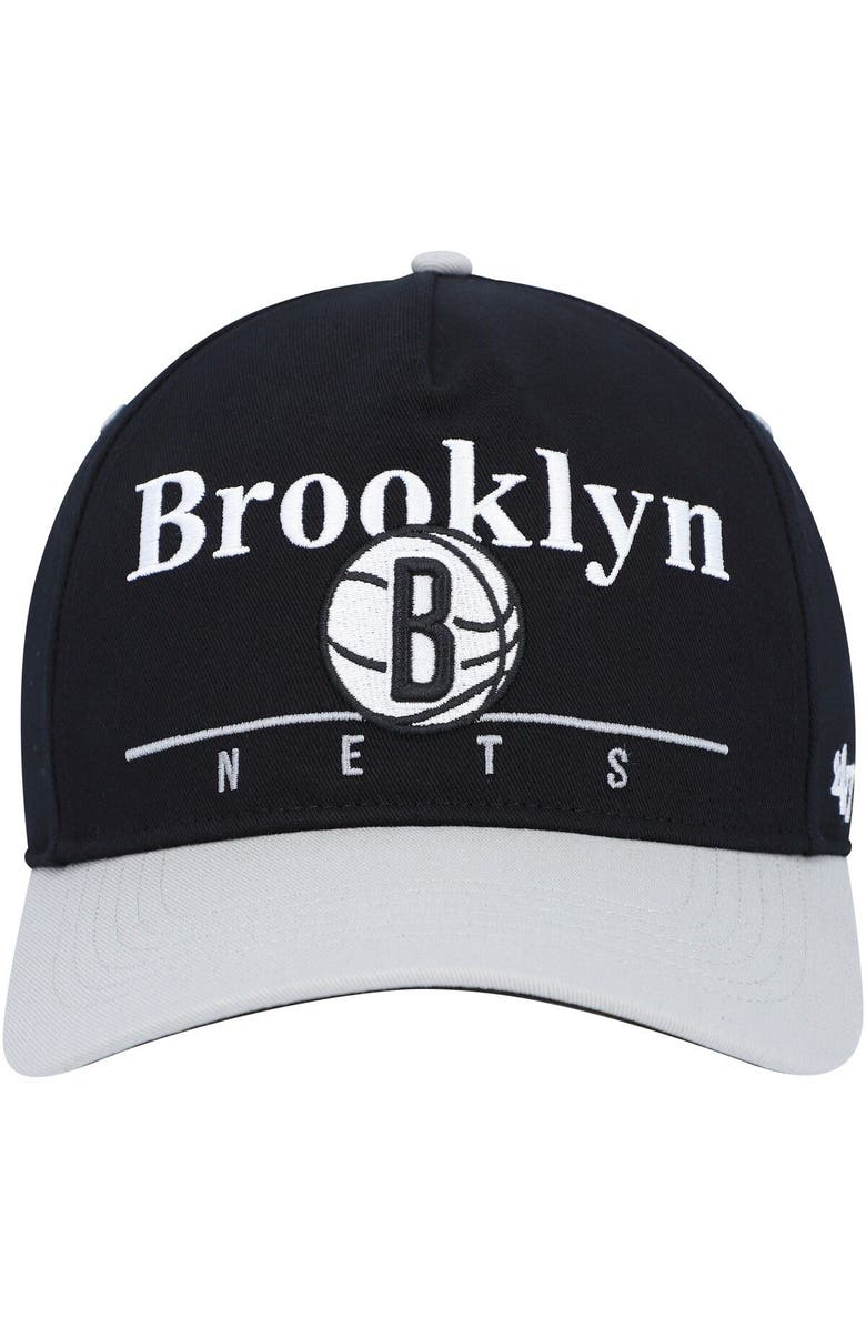 '47 Men's '47 Black/Gray Brooklyn Nets Super Hitch Adjustable Hat, Alternate, color,