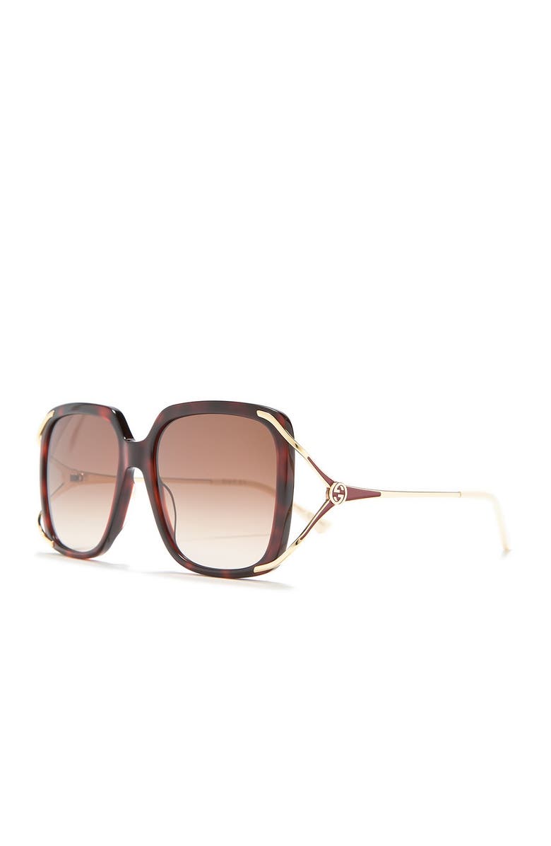 Gucci 56mm Square Sunglasses, Alternate, color,