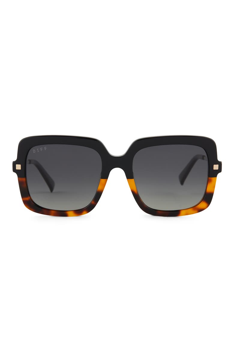 Sandra 54mm Gradient Square Sunglasses, Main, color, GREY/ BROWN