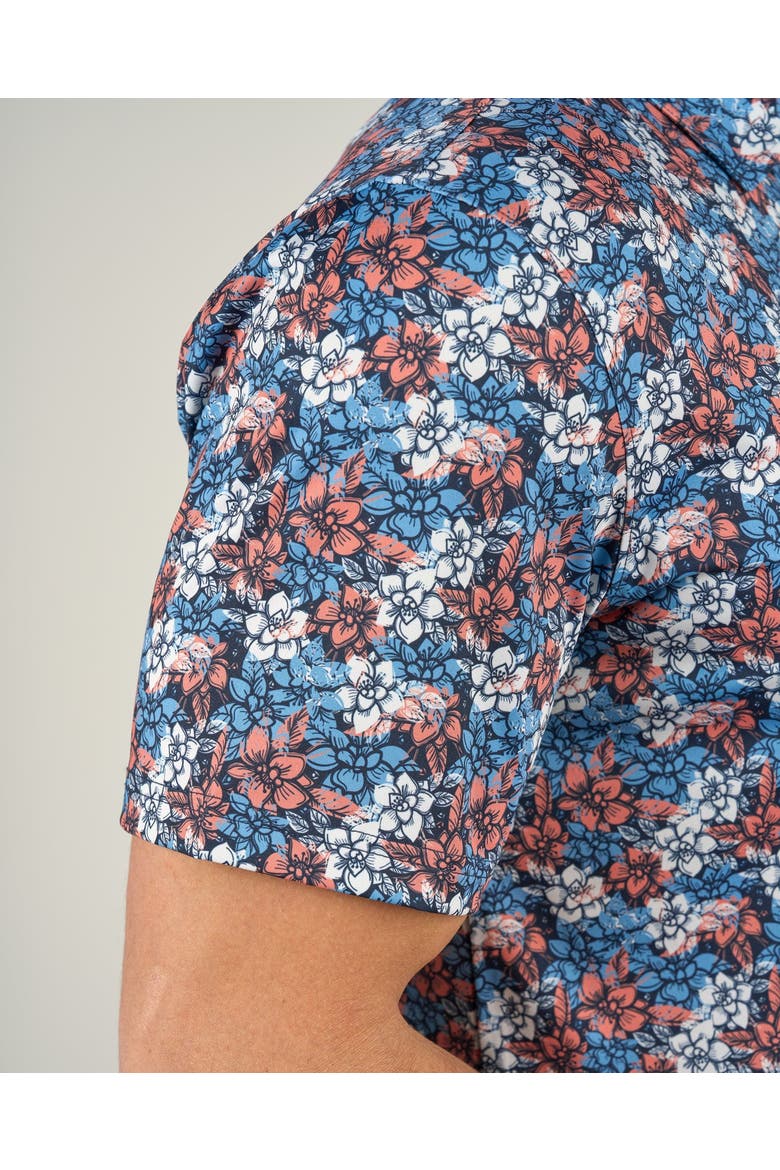 Flower Power Polo, Alternate, color, Moody Blue