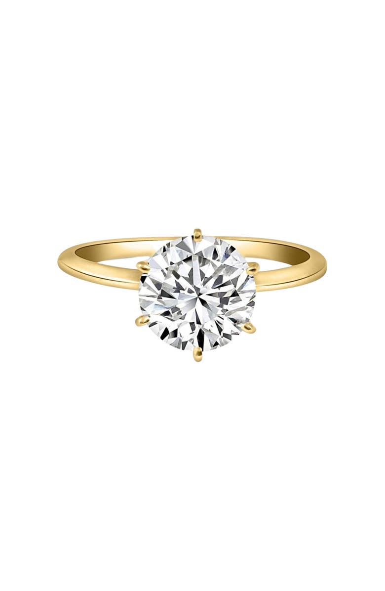 Bliss Diamond Certified 2CT Lab Grown Diamond Solitaire Engagement Ring 14k Gold E/VVS2, Main, color, 