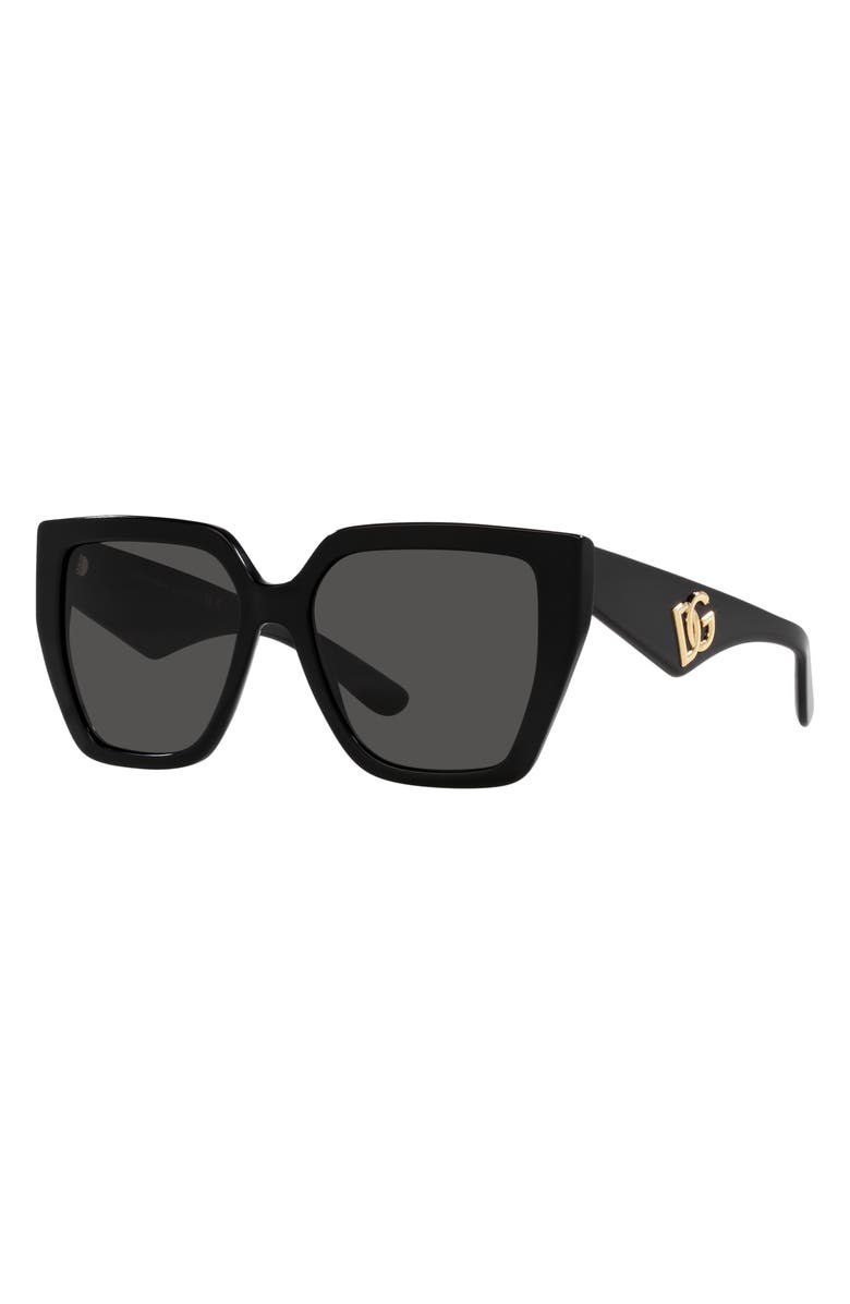 Dolce&Gabbana 55mm Square Sunglasses, Alternate, color, Black