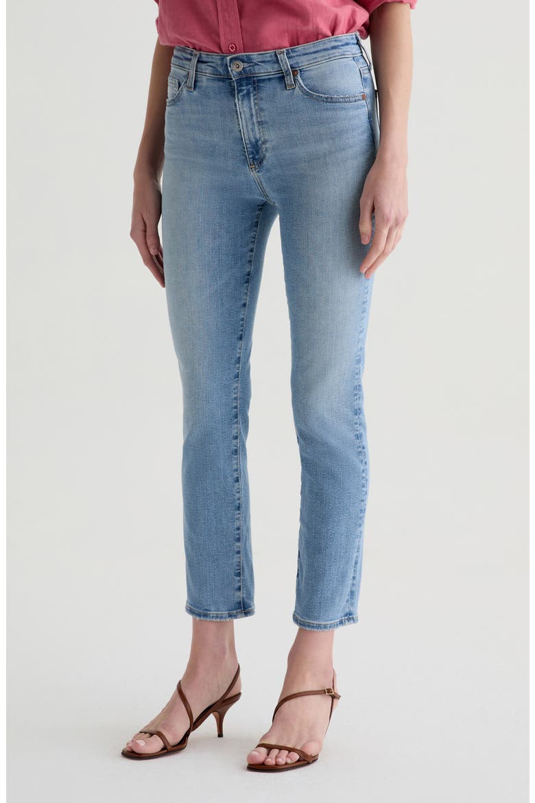 Mari Mid Rise Slim Straight Leg Jeans, Alternate, color, MARINA BLUE