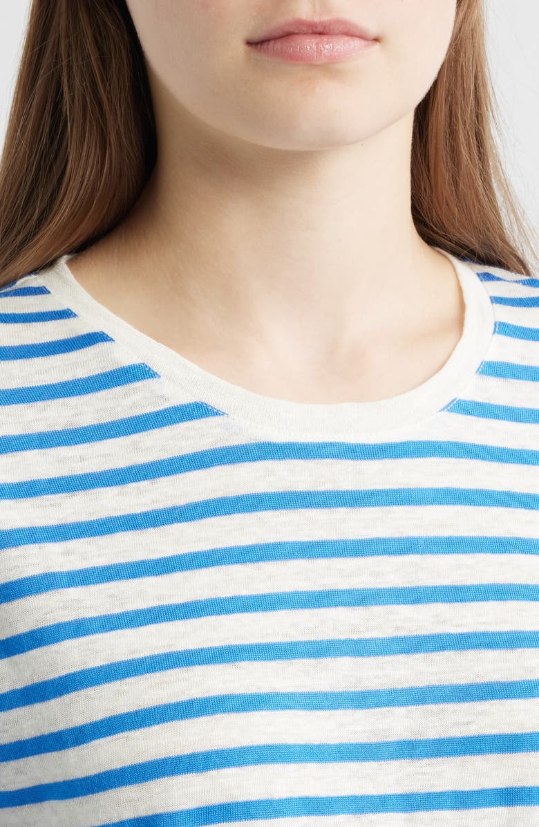 Alex Mill Garcon Stripe Linen Blend T-Shirt, Alternate, color, Blue/ Off White
